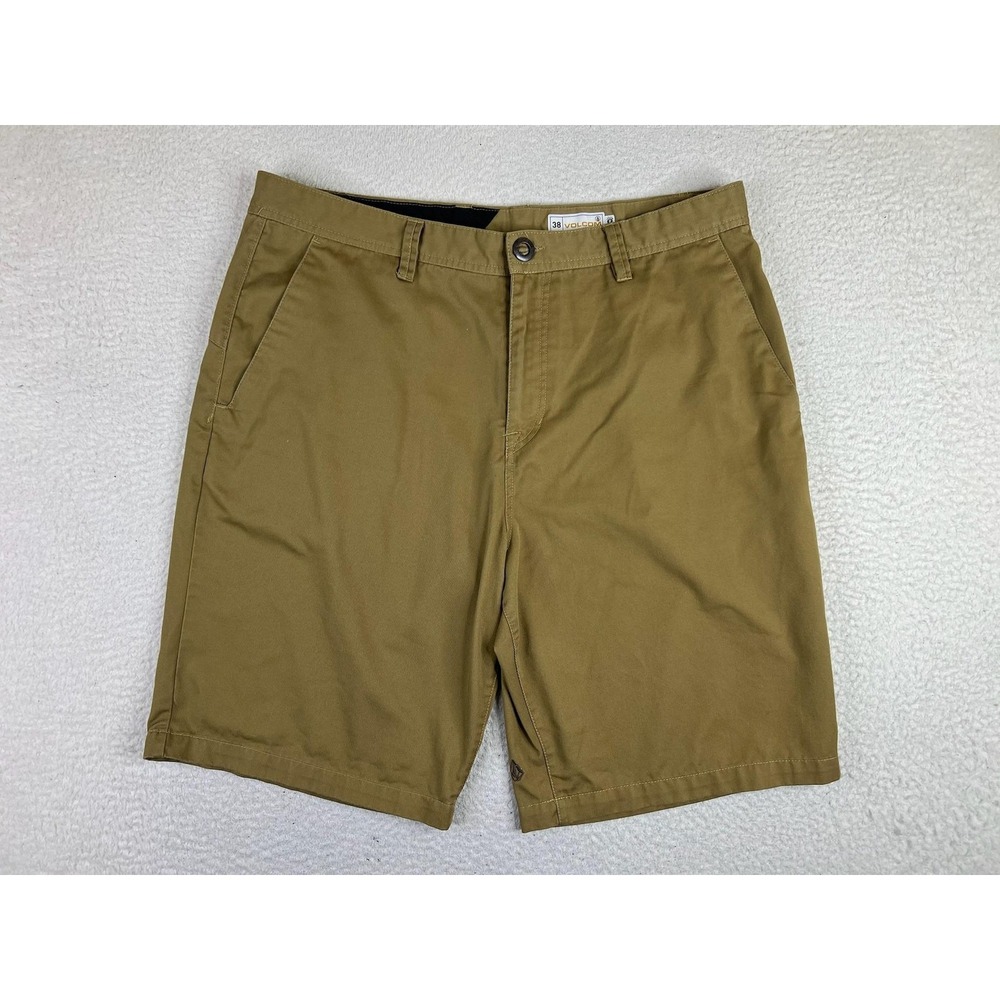 Volcom Shorts Mens 38 Beige Chino Walk Shorts 11 Inseam Casual Repreve A0911600